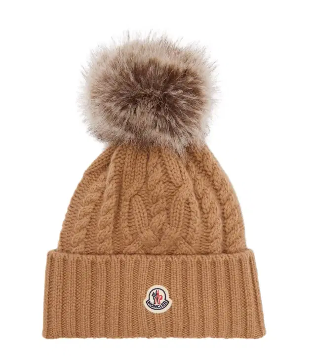 Logo wool and cashmere beanie