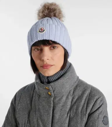 Moncler Ribbed-knit virgin wool beanie | Thumbnail 4