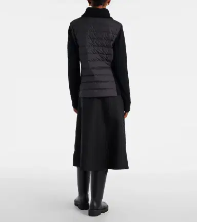 Moncler Down-paneled virgin wool cardigan | Thumbnail 2