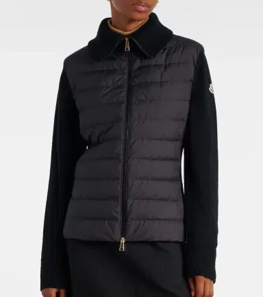 Moncler Down-paneled virgin wool cardigan | Thumbnail 5