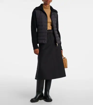 Moncler Down-paneled virgin wool cardigan | Thumbnail 6