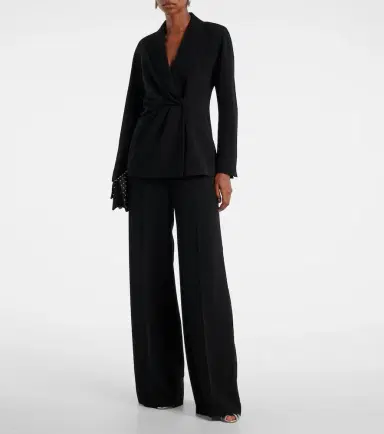 Max Mara Draped cady wrap jacket | Thumbnail 4 Max Mara Draped cady wrap jacket | Thumbnail 4