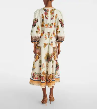 Alemais Alémais Mercado printed linen midi dress | Thumbnail 4