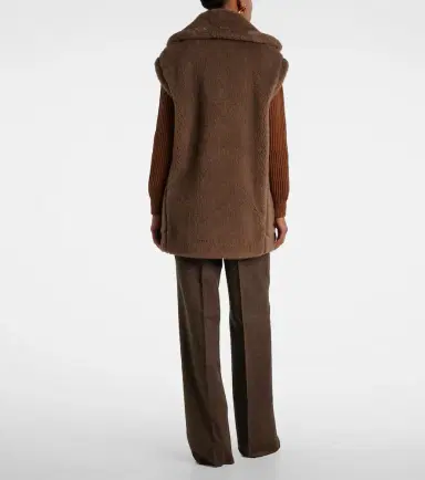 Max Mara Alpaca, wool, and silk Teddy vest | Thumbnail 2