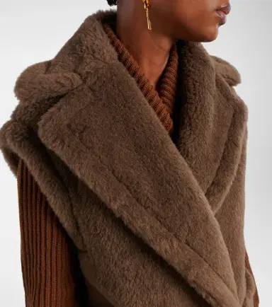 Max Mara Alpaca, wool, and silk Teddy vest | Thumbnail 5