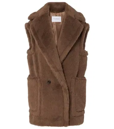 Max Mara Alpaca, wool, and silk Teddy vest | Thumbnail 1