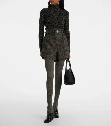 Max Mara Herringbone wool-blend shorts | Thumbnail 4 Max Mara Herringbone wool-blend shorts | Thumbnail 4