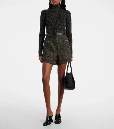 Max Mara Herringbone wool-blend shorts | Thumbnail 5 Max Mara Herringbone wool-blend shorts | Thumbnail 5