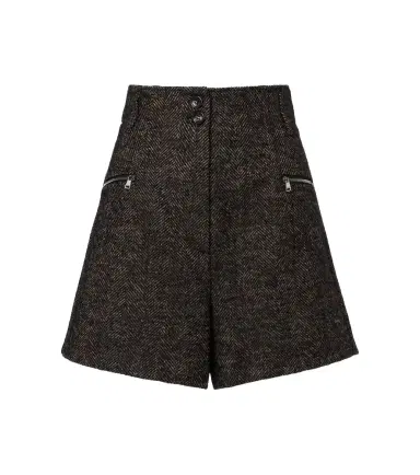 Max Mara Herringbone wool-blend shorts | Thumbnail 1 Max Mara Herringbone wool-blend shorts | Thumbnail 1