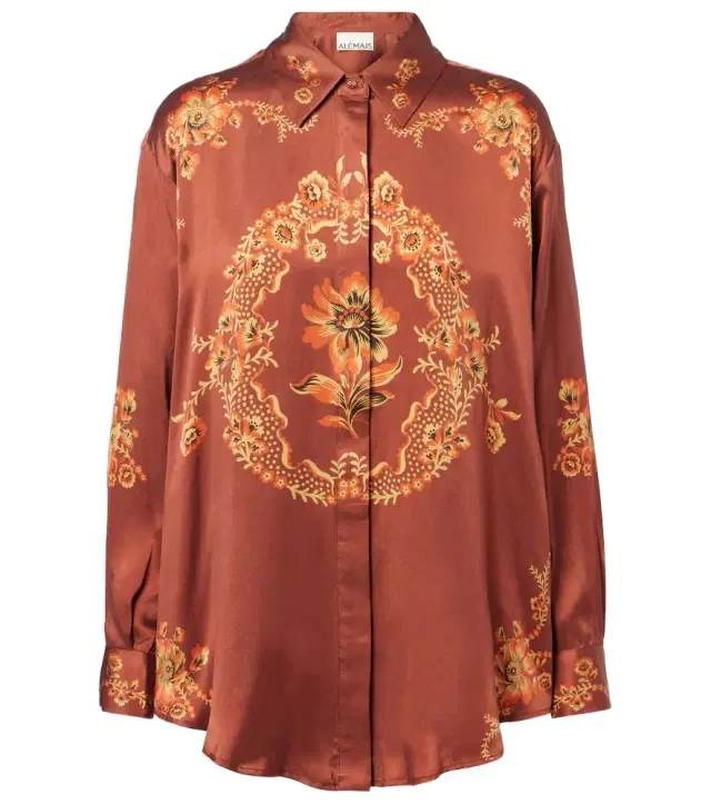 Alemais Alémais Seraphina printed silk satin shirt