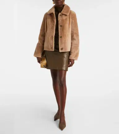 Yves Salomon Shearling jacket | Thumbnail 3 Yves Salomon Shearling jacket | Thumbnail 3