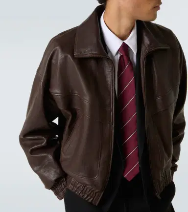 Saint Laurent Leather bomber jacket | Thumbnail 5 Saint Laurent Leather bomber jacket | Thumbnail 5