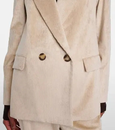Veronica Beard Sevyn double-breasted cotton-blend corduroy blazer | Thumbnail 3
