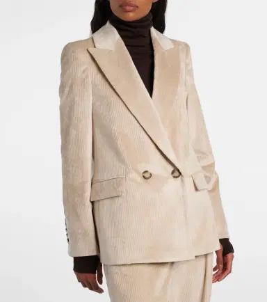Veronica Beard Sevyn double-breasted cotton-blend corduroy blazer | Thumbnail 7