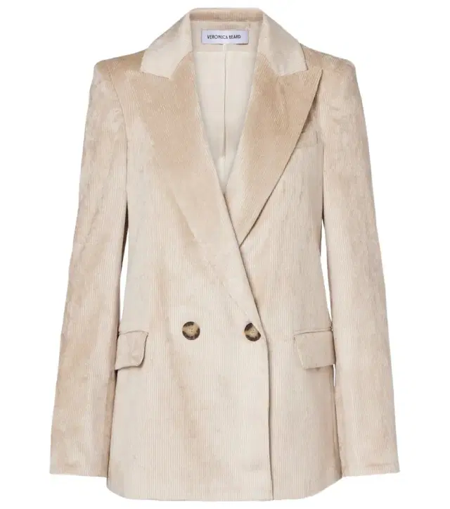 Veronica Beard Sevyn double-breasted cotton-blend corduroy blazer
