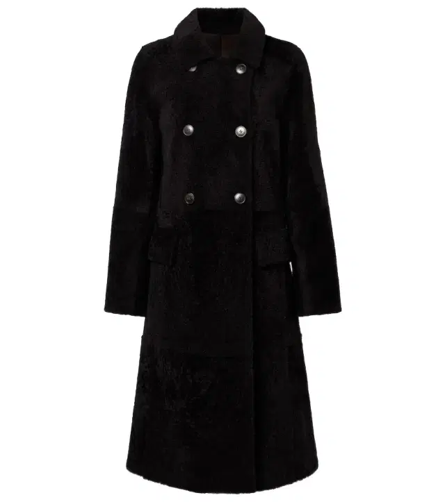 Yves Salomon Double-breasted shearling coat