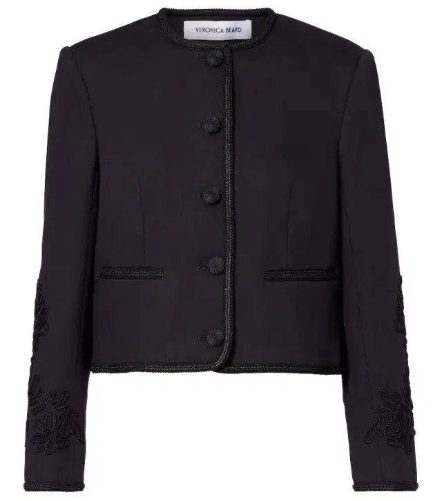 Veronica Beard Latrell cropped embroidered jacket