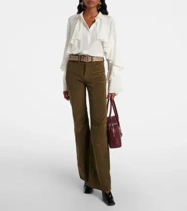 Veronica Beard High-rise cotton corduroy wide-leg pants | Thumbnail 4 Veronica Beard High-rise cotton corduroy wide-leg pants | Thumbnail 4