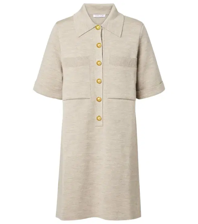 Veronica Beard Madden knitted wool polo dress