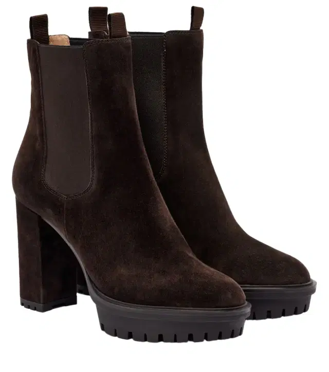 Gianvito Rossi Barry suede platform ankle boots
