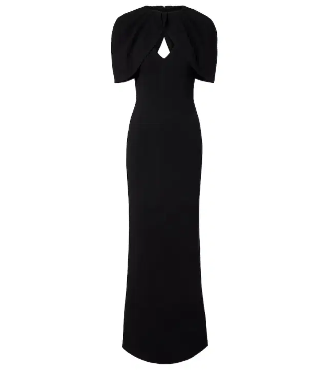 Cameron caped crêpe gown