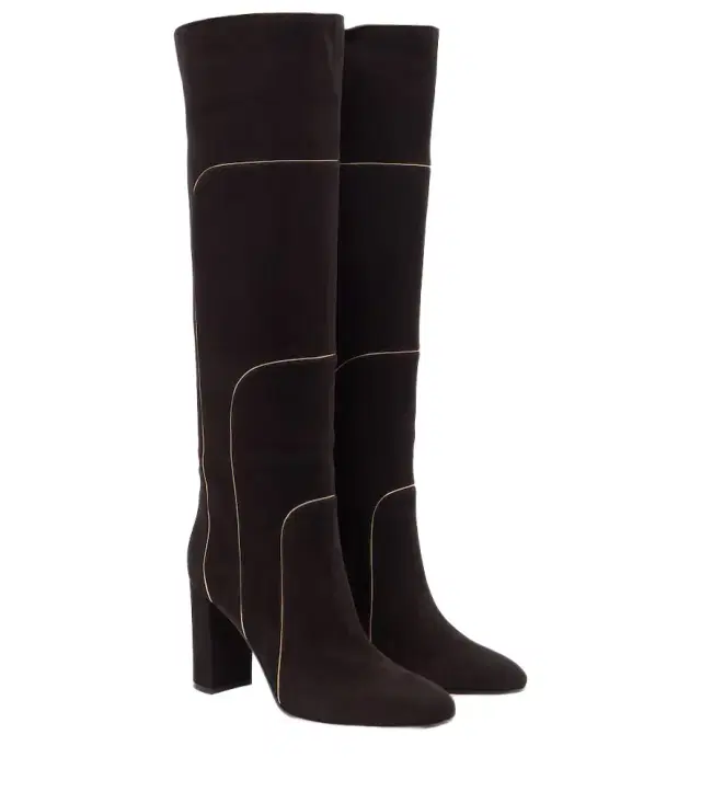 Gianvito Rossi 85 suede knee-high boots