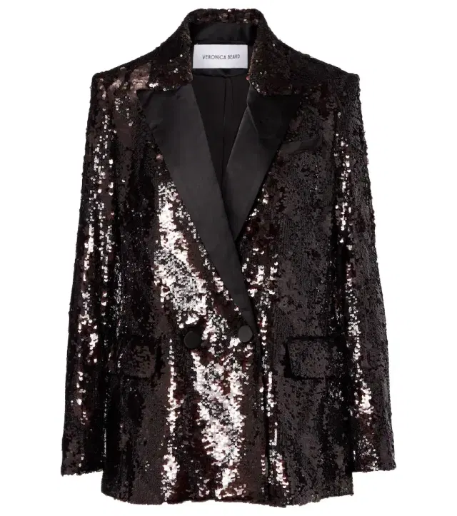 Veronica Beard Sequined double-breasted blazer