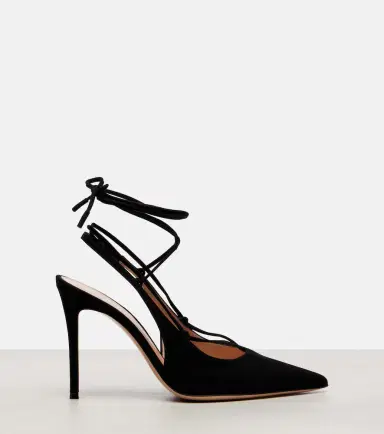 Gianvito Rossi 95 suede lace-up slingback pumps | Thumbnail 2 Gianvito Rossi 95 suede lace-up slingback pumps | Thumbnail 2
