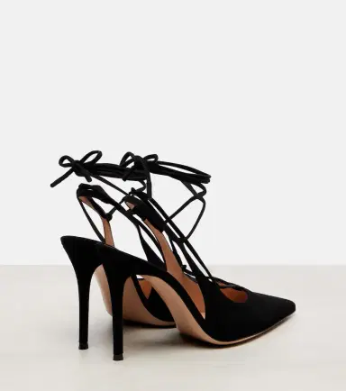 Gianvito Rossi 95 suede lace-up slingback pumps | Thumbnail 4 Gianvito Rossi 95 suede lace-up slingback pumps | Thumbnail 4