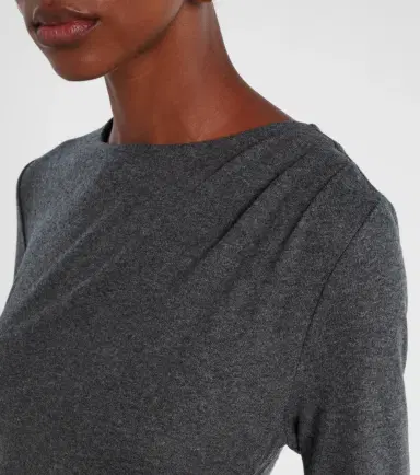 Veronica Beard Theodora ruched wool-blend midi dress | Thumbnail 3 Veronica Beard Theodora ruched wool-blend midi dress | Thumbnail 3