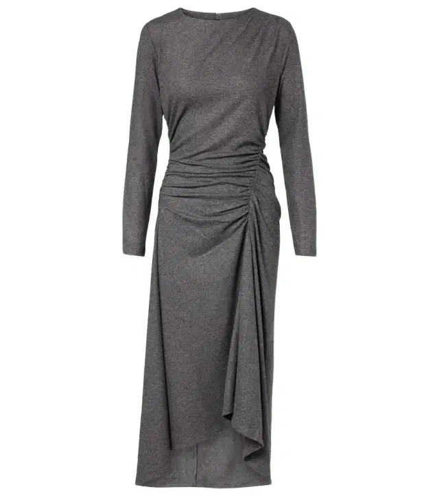Veronica Beard Theodora ruched wool-blend midi dress