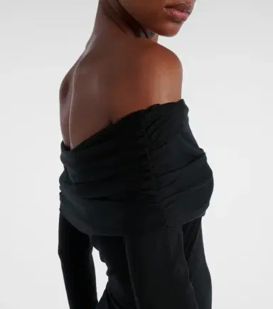 Veronica Beard Tinette ruched off-shoulder midi dress | Thumbnail 3