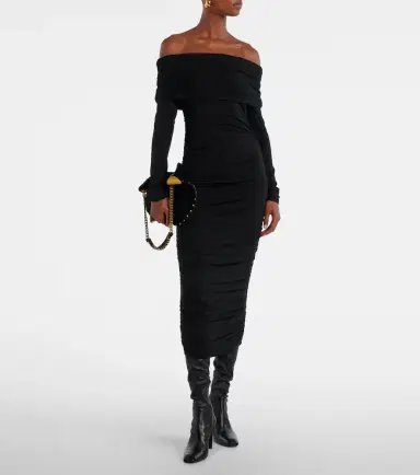 Veronica Beard Tinette ruched off-shoulder midi dress | Thumbnail 4