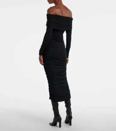 Veronica Beard Tinette ruched off-shoulder midi dress | Thumbnail 6