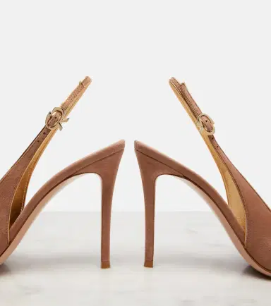 Gianvito Rossi Robbie 95 suede slingback pumps | Thumbnail 3 Gianvito Rossi Robbie 95 suede slingback pumps | Thumbnail 3