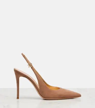 Gianvito Rossi Robbie 95 suede slingback pumps | Thumbnail 4 Gianvito Rossi Robbie 95 suede slingback pumps | Thumbnail 4
