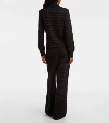Veronica Beard Yadira Kick knitted flared pants | Thumbnail 4