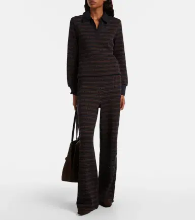 Veronica Beard Yadira Kick knitted flared pants | Thumbnail 5