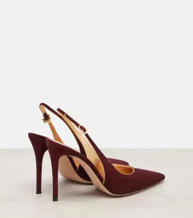 Gianvito Rossi Ribbon Sling 95 suede slingback pumps | Thumbnail 2