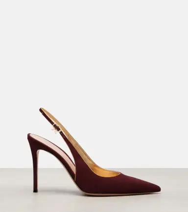 Gianvito Rossi Ribbon Sling 95 suede slingback pumps | Thumbnail 4