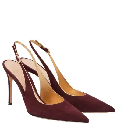 Gianvito Rossi Ribbon Sling 95 suede slingback pumps | Thumbnail 1