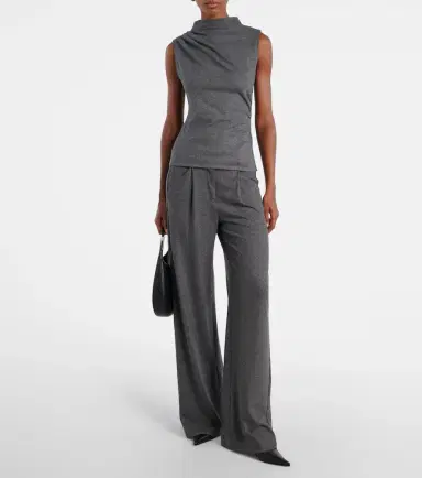 Veronica Beard Mid-rise wide-leg pants | Thumbnail 4 Veronica Beard Mid-rise wide-leg pants | Thumbnail 4