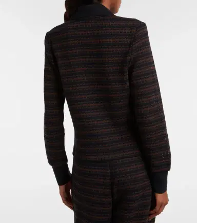 Veronica Beard Kamal striped polo sweater | Thumbnail 6 Veronica Beard Kamal striped polo sweater | Thumbnail 6