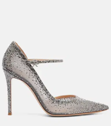 Gianvito Rossi Rania 105 embellished suede Mary Jane pumps | Thumbnail 3 Gianvito Rossi Rania 105 embellished suede Mary Jane pumps | Thumbnail 3