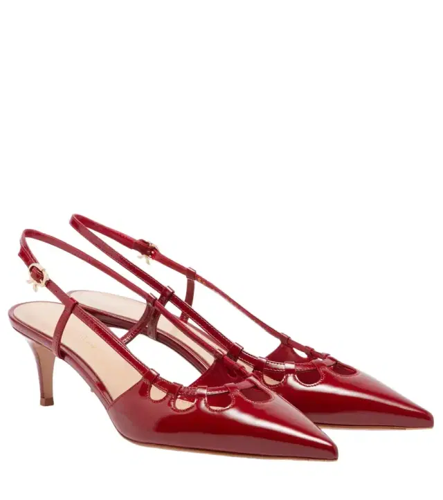 Gianvito Rossi Eloise 55 patent leather slingback pumps