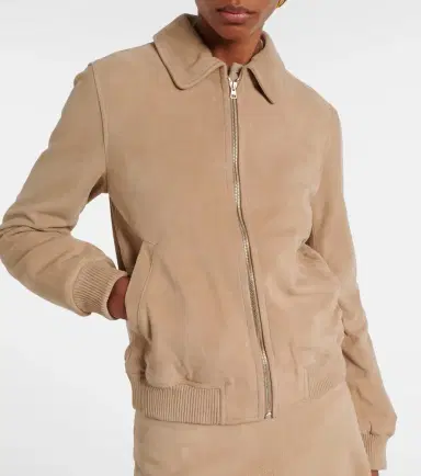 Yves Salomon Suede bomber jacket | Thumbnail 4 Yves Salomon Suede bomber jacket | Thumbnail 4