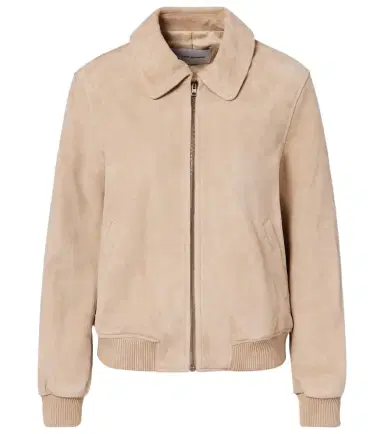 Yves Salomon Suede bomber jacket | Thumbnail 1 Yves Salomon Suede bomber jacket | Thumbnail 1