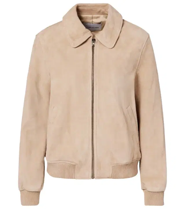 Yves Salomon Suede bomber jacket