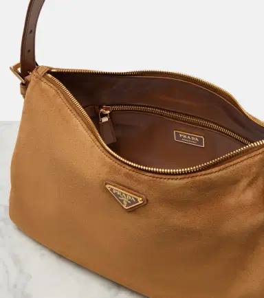 Prada Aimée Large suede shoulder bag | Thumbnail 2 Prada Aimée Large suede shoulder bag | Thumbnail 2