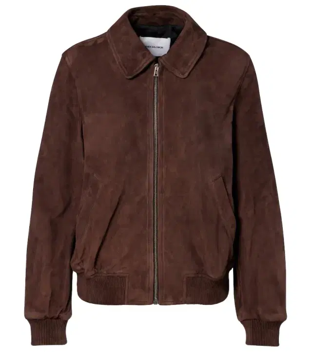 Yves Salomon Suede bomber jacket
